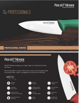 Chef Knife 8 Inch, Red, Make:Perfekt Messer, IMPA:172282