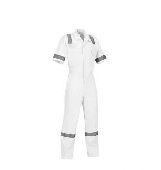 Boilersuit Cotton Short Sleeve, Uv Protect Reflect White S, Make:Lhotse, IMPA Code:312297