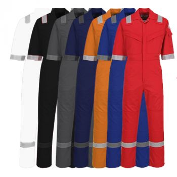 Boilersuit Cotton Short Sleeve, Uv Protect Reflect White Xl, Make:Lhotse, IMPA Code:312300