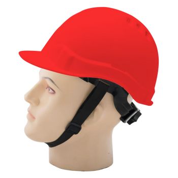 Helmet Reduced Peak Ratchet Vented Red, Make:Heapro, IMPA Code:310303