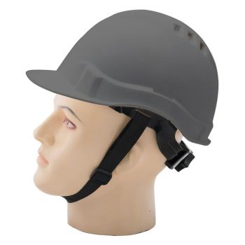 Helmet Reduced Peak Ratchet Vented Grey, Make:Heapro, IMPA Code:310307