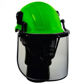 Helmet Safety W/Visor, Nonvented Green, Make:Heapro, IMPA Code:310332