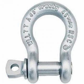 Shackle Straight Type Forged, Screw Pin Alloy G-209A Galv 1-1/8", Make:Crosby