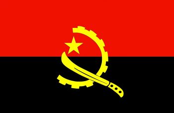 Flag National 4'X 6' Bunting, Angola, Make:Nautilus, IMPA Code:371102