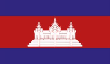 Flag National 4'X 6' Bunting, Cambodia, Make:Nautilus, IMPA Code:371111