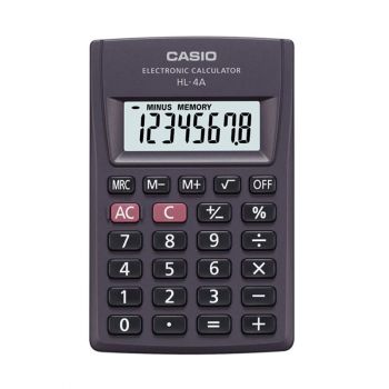 Calculator Portable 8 Digit, Battery & Ac220V, Make:Casio, Type:HL-4A, IMPA Code:471817