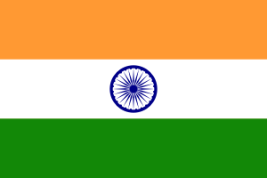 Merchant Flag 4'X 6' Bunting, India, IMPA Code:371329