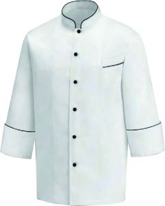 Coat Regular Finish White, Sanforized L, Make:Luxor, IMPA Code:150407