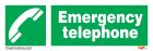 Emergency Telephone Sign, Size: 100 x 300 mm, Make:SHM, IMPA Code:334178