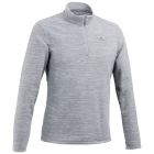 Men Sweater Fleece Half-Zip MH100 - Grey, Size:M, Make:Decathlon