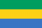 Flag National 4'X 6' Bunting, Gabon, Make:Nautilus, IMPA Code:371159